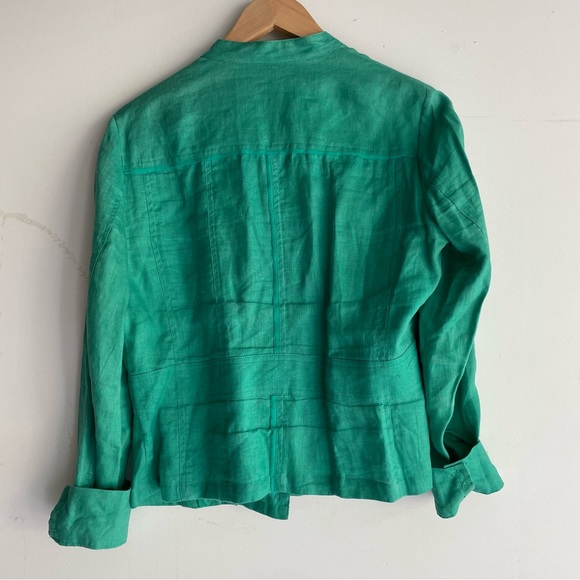 🌟Green linen jacket - Coldwater Creek - Picture 2 of 5